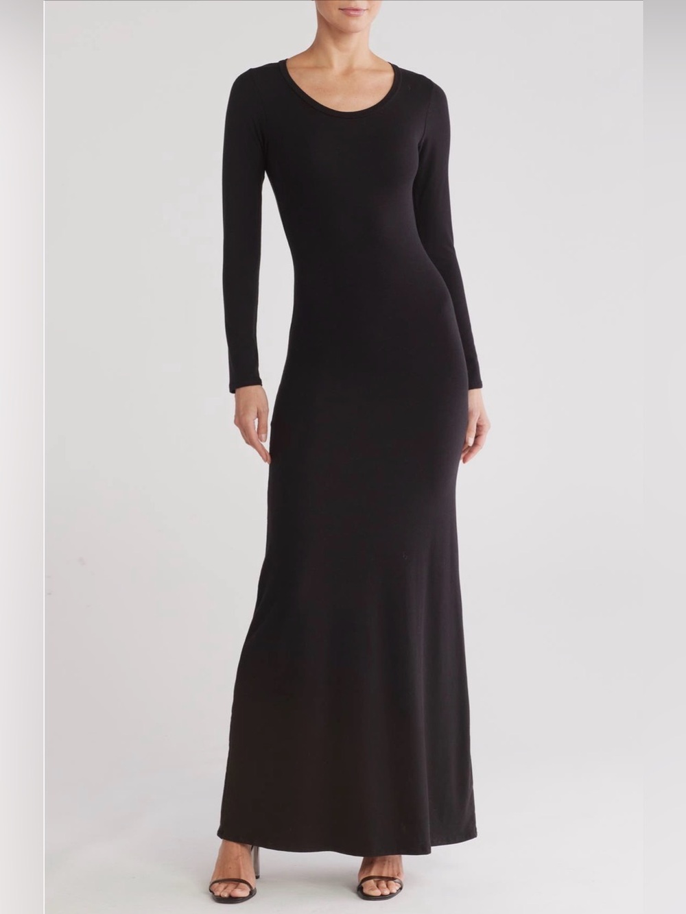 Go Couture Black Long Sleeve Maxi Dress